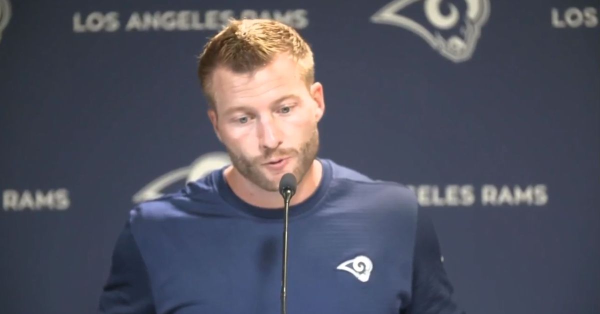 Transcript La Rams Hc Sean Mcvay September 8 Press Turf Show Times News About The La Rams 